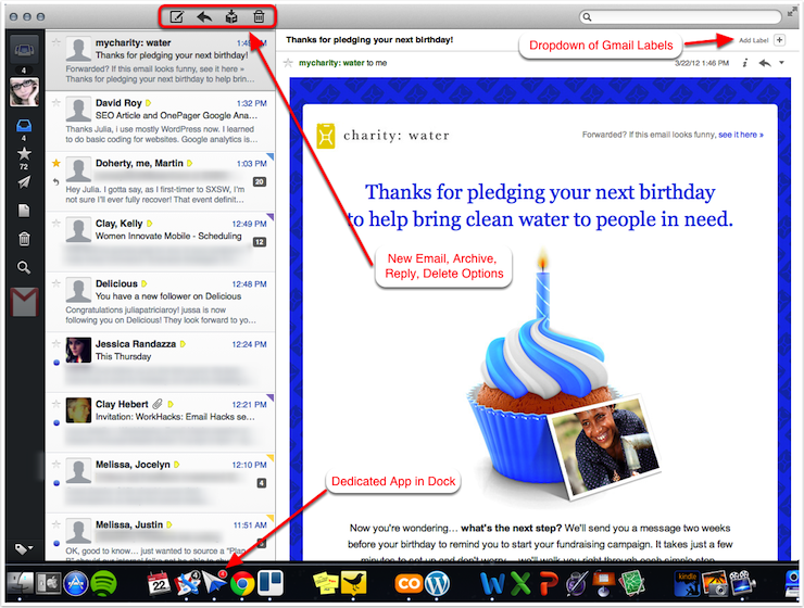 make a mac app for gmail